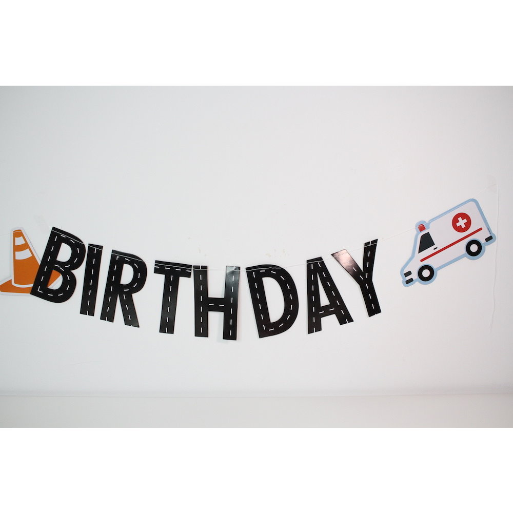 Redders op de Weg Slinger - per stuk - Letterslinger 'Happy Birthday'