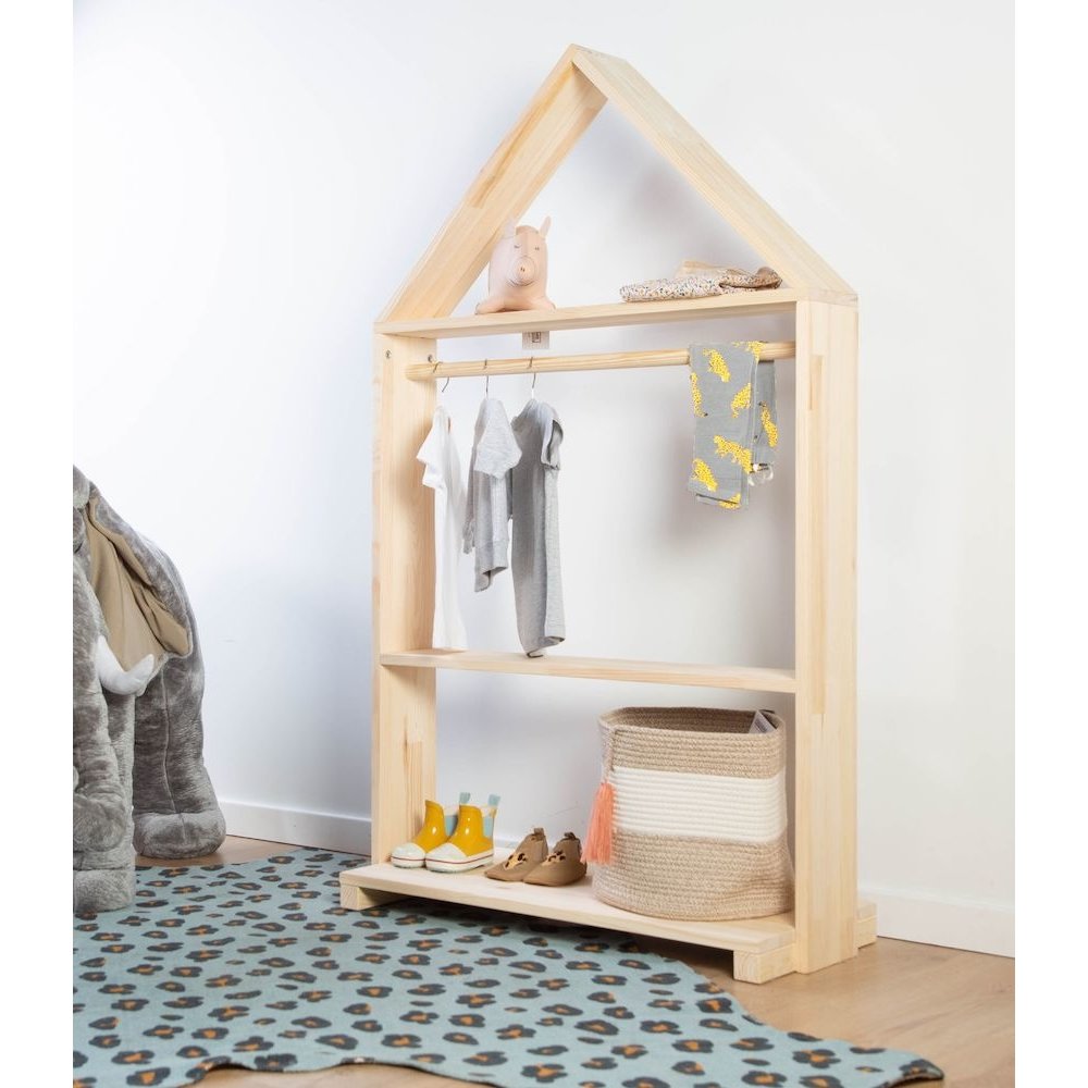 Kledingrek huisje voor kinderen - per stuk - Kindermeubels