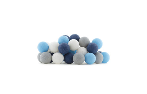 Cotton Ball Lichtslinger Blauw - per stuk - 20 ballen