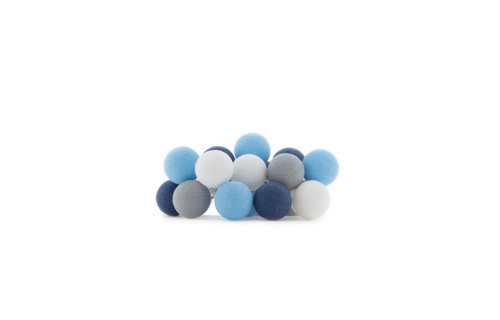 Cotton Ball Lichtslinger Blauw - per stuk - 20 ballen