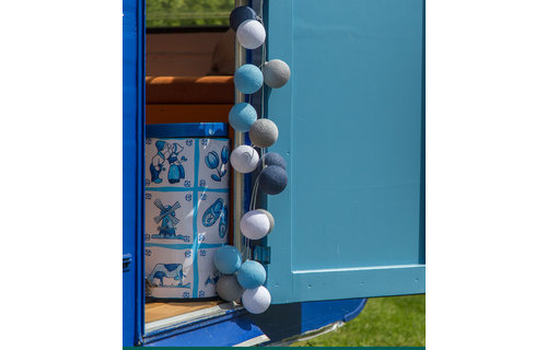 Cotton Ball Lichtslinger Blauw - per stuk - 20 ballen