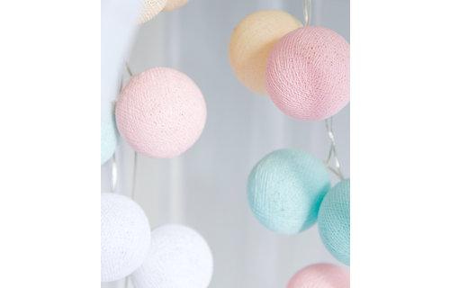 Cotton Ball Lichtslinger Pastel - per stuk - 20 ballen