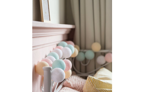 Cotton Ball Lichtslinger Pastel - per stuk - 20 ballen