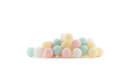 Cotton Ball Lichtslinger Pastel - per stuk - 20 ballen