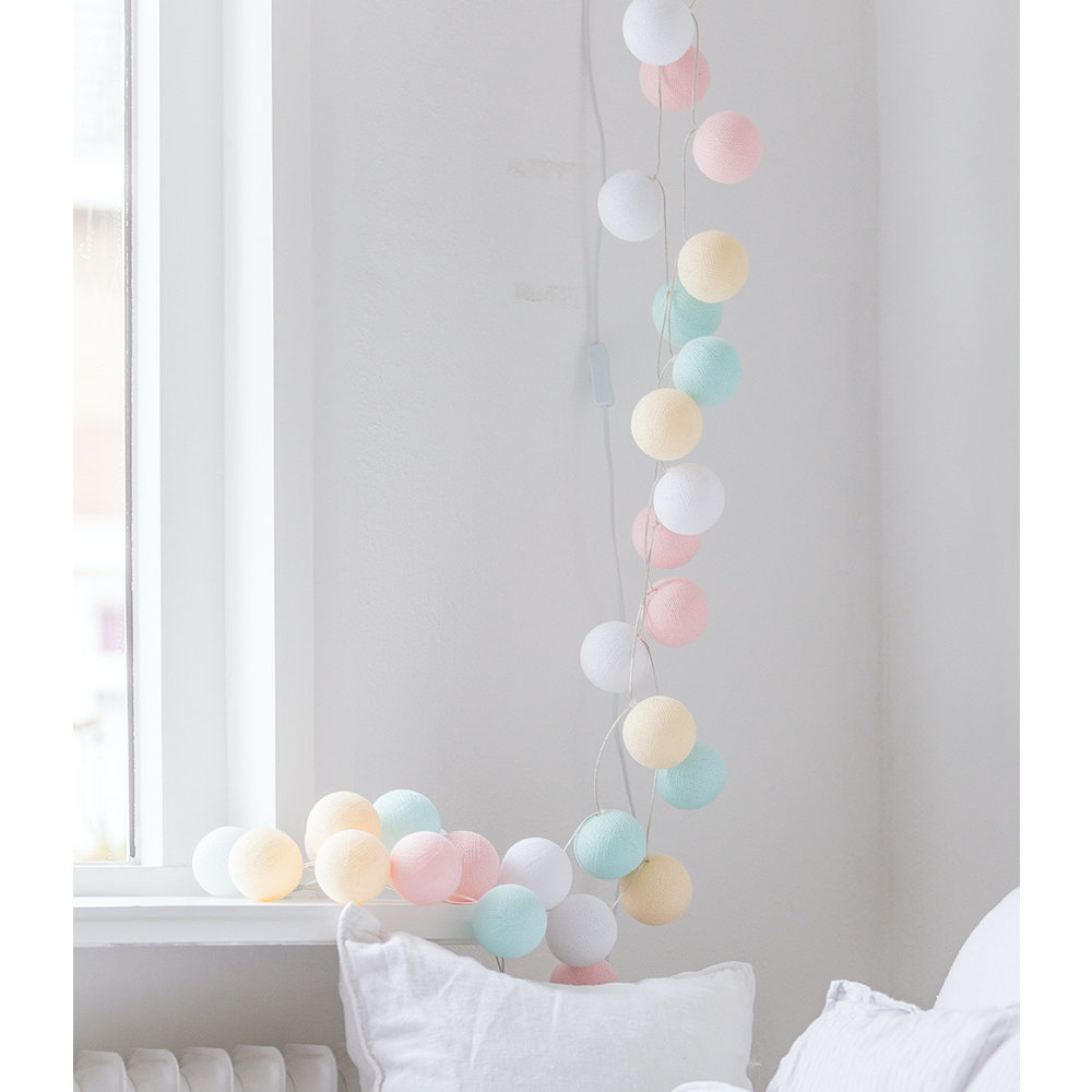 Cotton Ball Lichtslinger Pastel - per stuk - 20 ballen