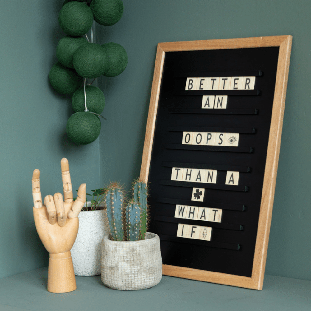 Oldschool Letterbord Zwart - per stuk - Letterboards
