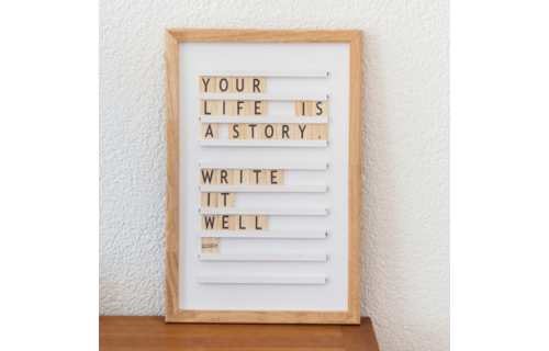 Oldschool Letterbord Wit - per stuk - Letterboards