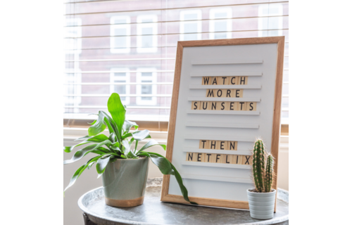 Oldschool Letterbord Wit - per stuk - Letterboards