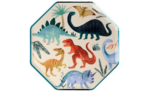 Dinosaur Kingdom Borden - 8 stuks - Dino feestartikelen
