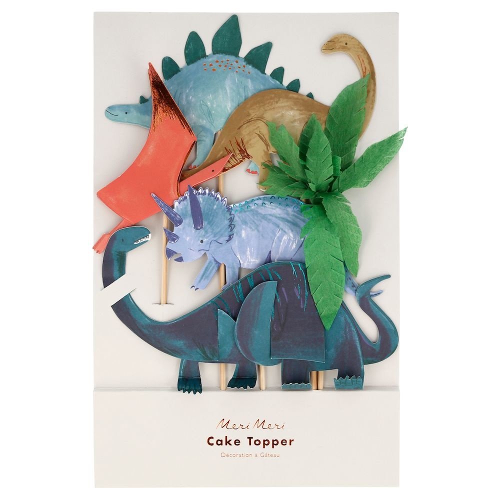 Dinosaur Kingdom Taarttoppers - 6 stuks - Dino feestartikelen