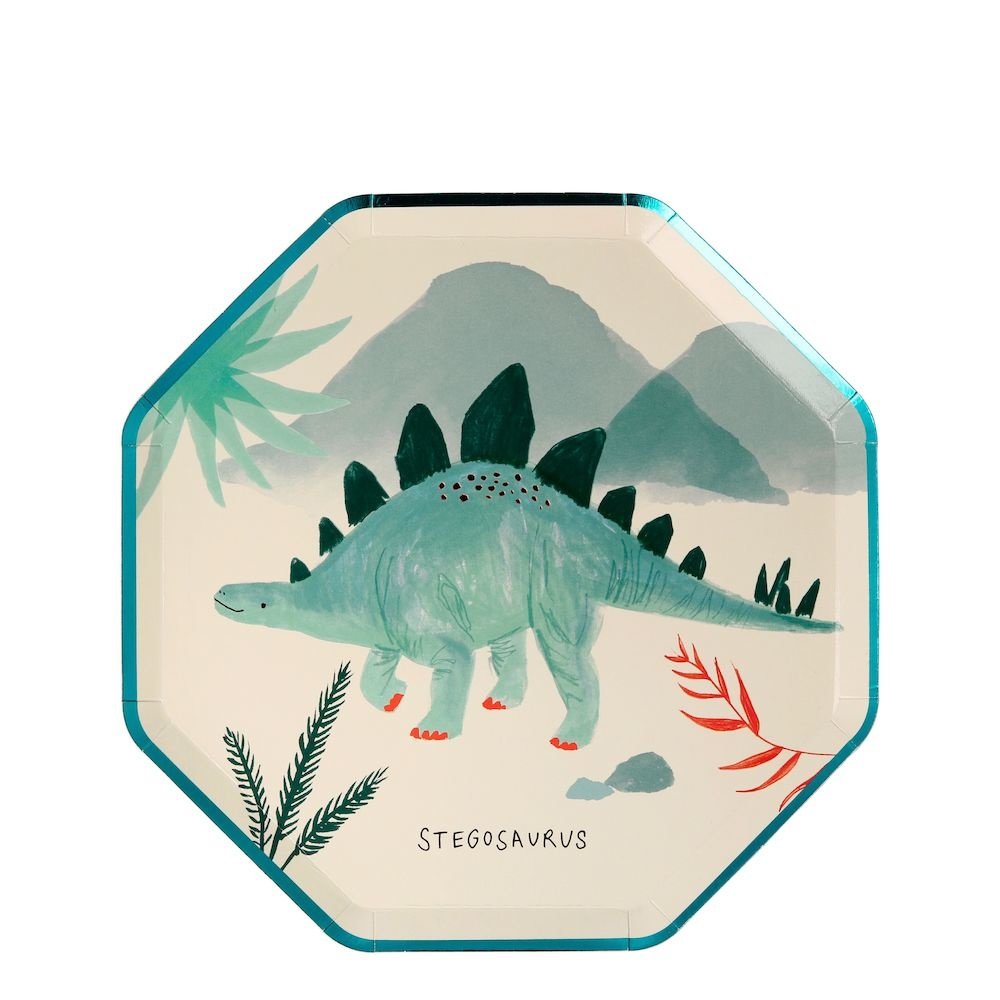 Dinosaur Kingdom Bordjes - 8 stuks - Dino feestartikelen