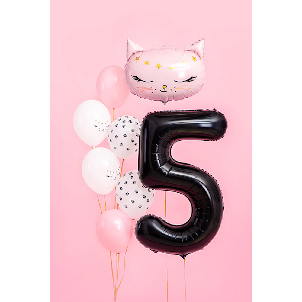 XL Cijfer 5 Folieballon Zwart - 86 cm - 5 jaar folieballon