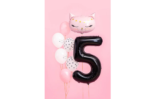 XL Cijfer 5 Folieballon Zwart - 86 cm - 5 jaar folieballon