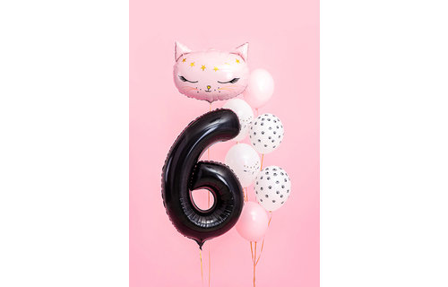 XL Cijfer 6 Folieballon Zwart - 86 cm - 6 jaar folieballon