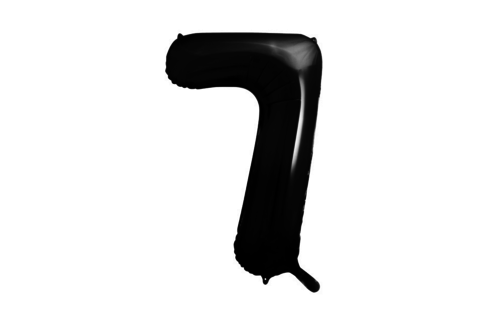 XL Cijfer 7 Folieballon Zwart - 86 cm - 7 jaar folieballon