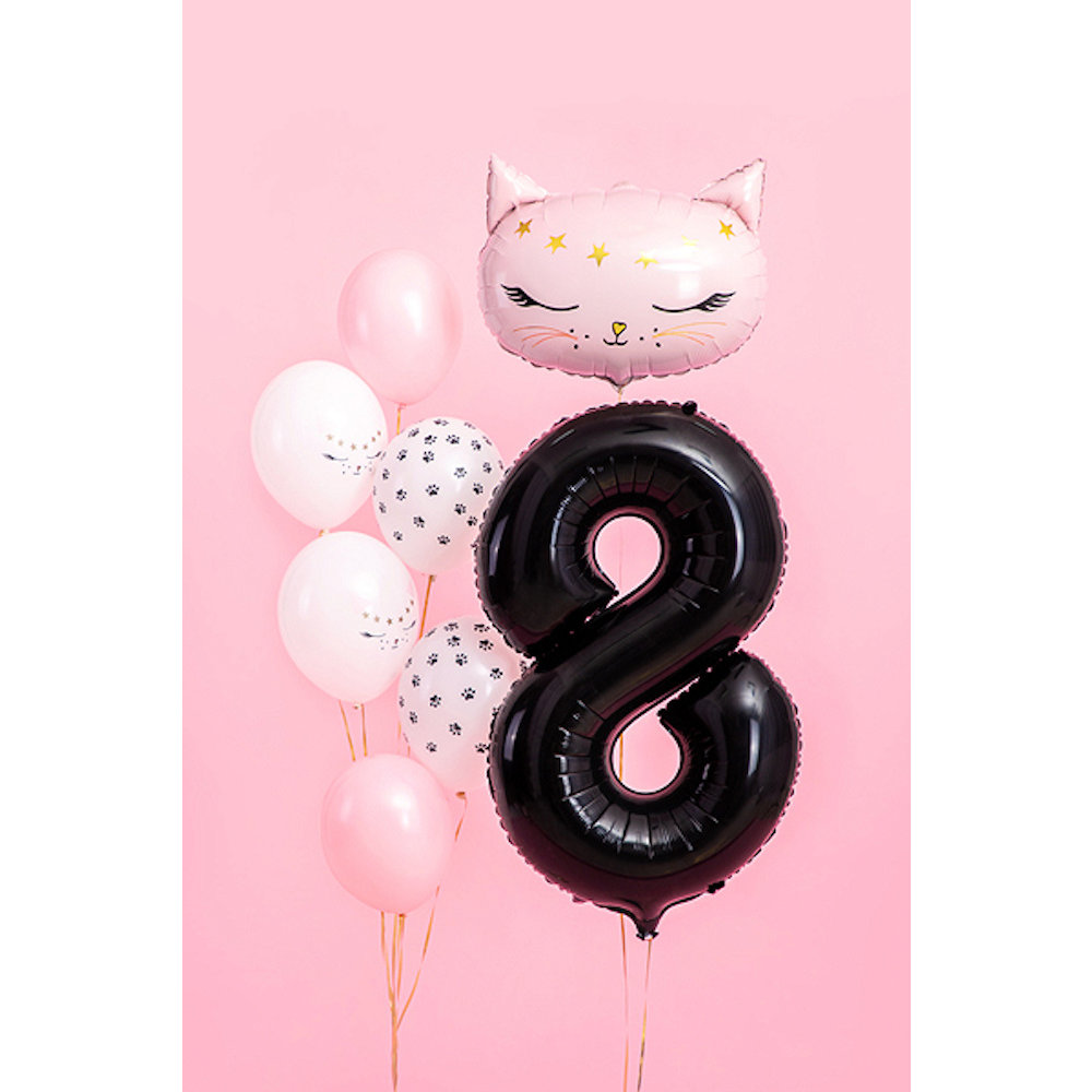 XL Cijfer 8 Folieballon Zwart - 86 cm - 8 jaar folieballon