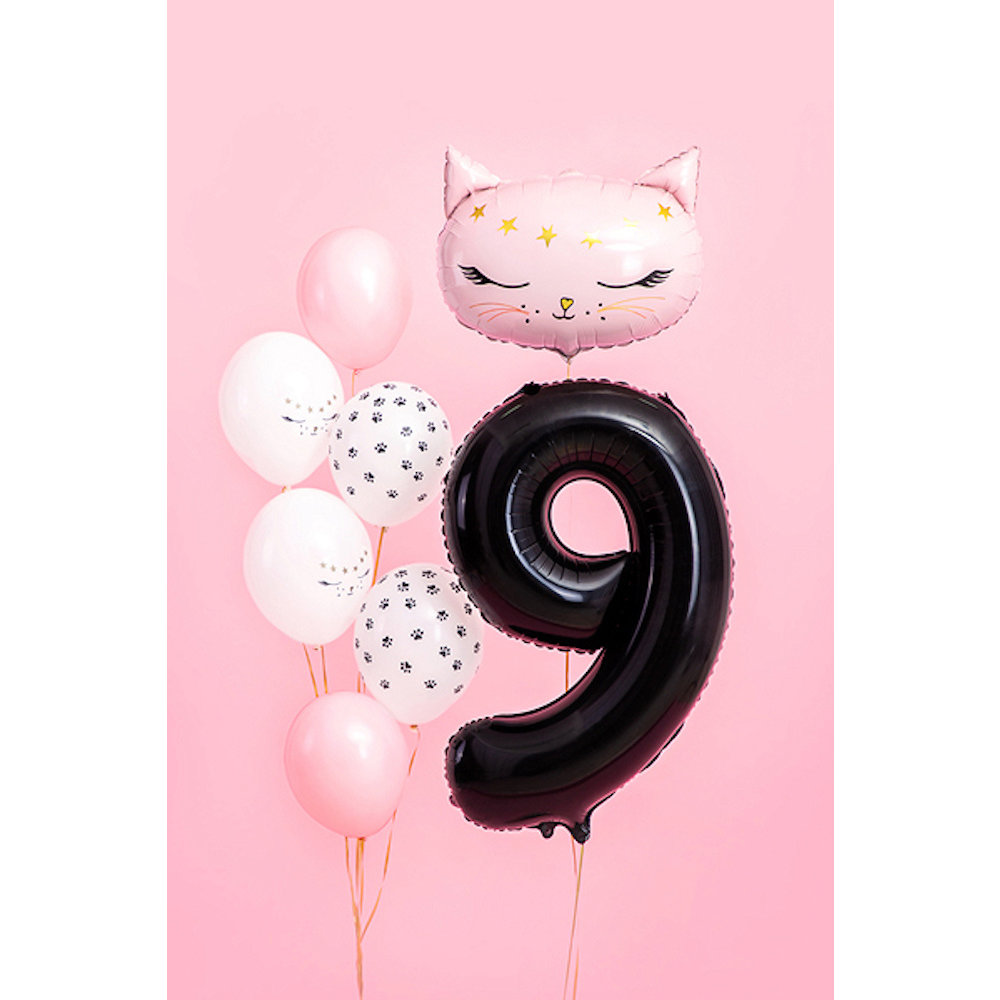 XL Cijfer 9 Folieballon Zwart - 86 cm - 9 jaar folieballon