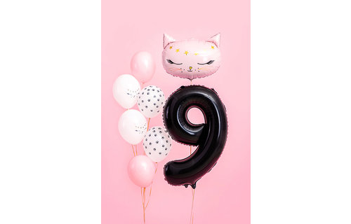 XL Cijfer 9 Folieballon Zwart - 86 cm - 9 jaar folieballon