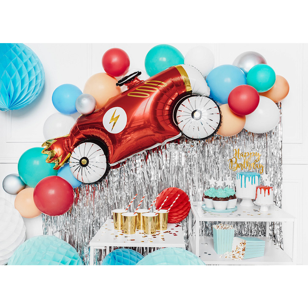 Raceauto Folieballon (Supershape) - per stuk - 93 cm - Voertuigen feestartikelen