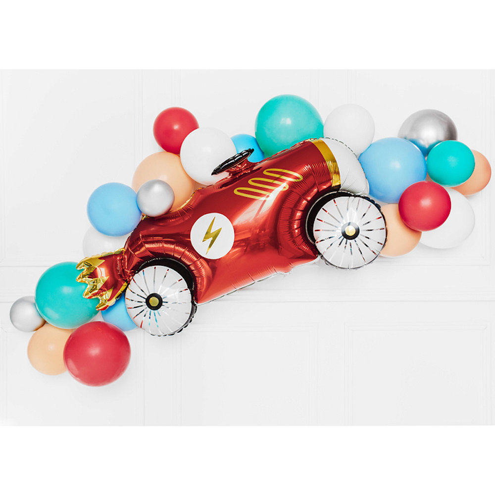 Raceauto Folieballon (Supershape) - per stuk - 93 cm - Voertuigen feestartikelen