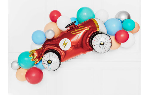 Raceauto Folieballon (Supershape) - per stuk - 93 cm - Voertuigen feestartikelen