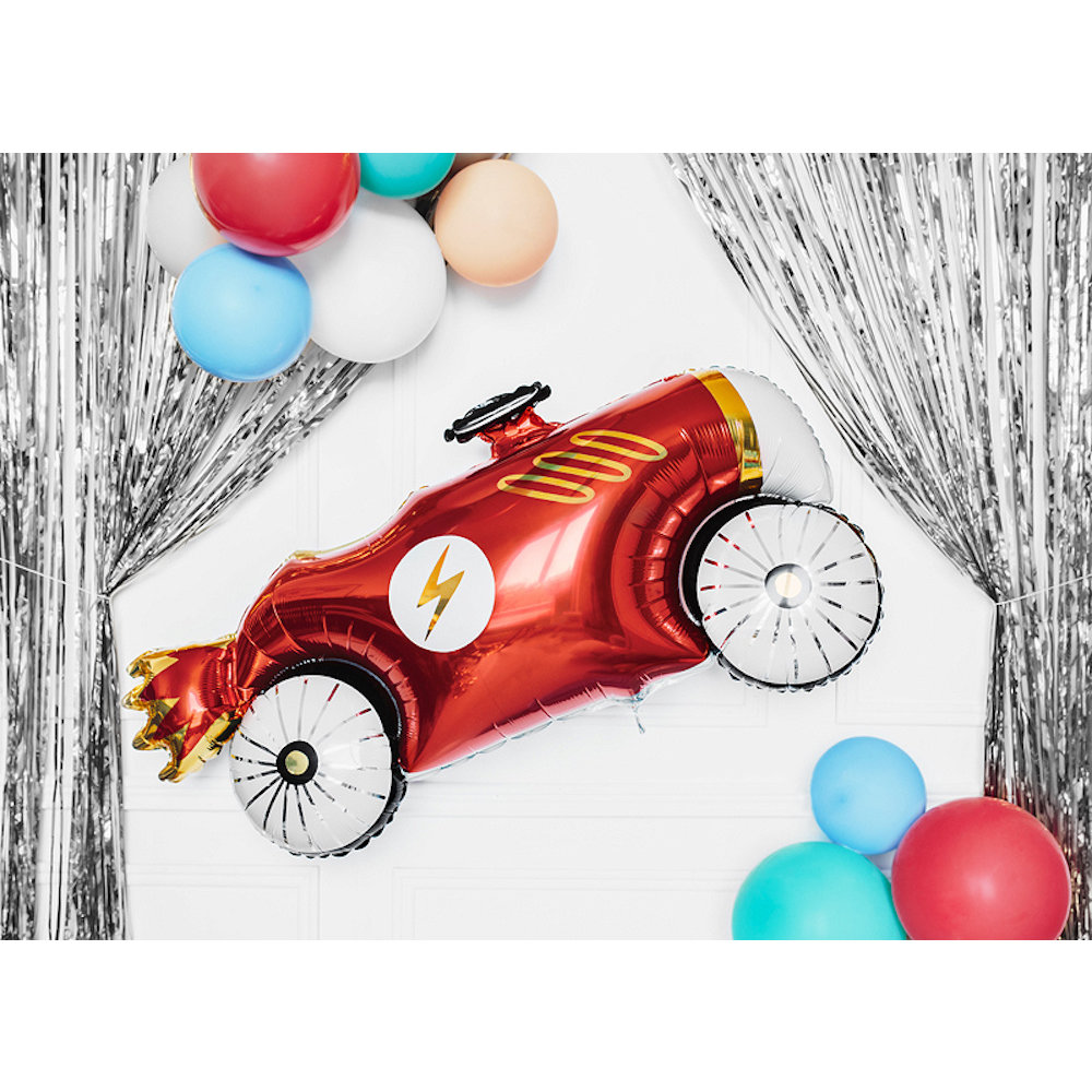 Raceauto Folieballon (Supershape) - per stuk - 93 cm - Voertuigen feestartikelen