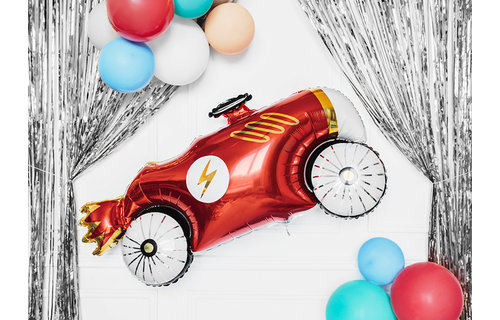 Raceauto Folieballon (Supershape) - per stuk - 93 cm - Voertuigen feestartikelen