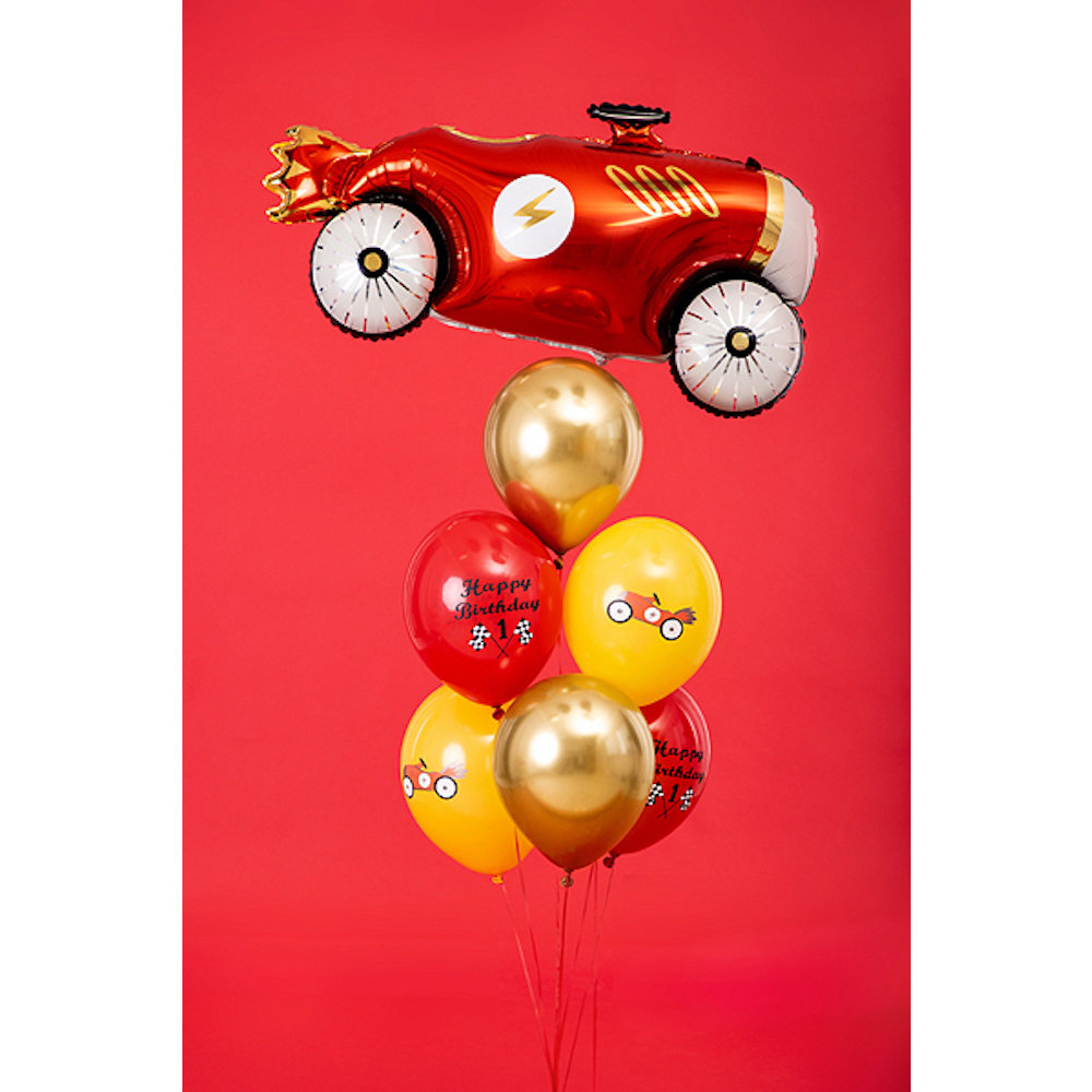 Raceauto Folieballon (Supershape) - per stuk - 93 cm - Voertuigen feestartikelen
