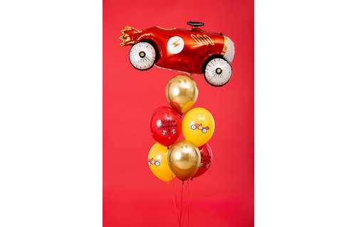 Raceauto Folieballon (Supershape) - per stuk - 93 cm - Voertuigen feestartikelen