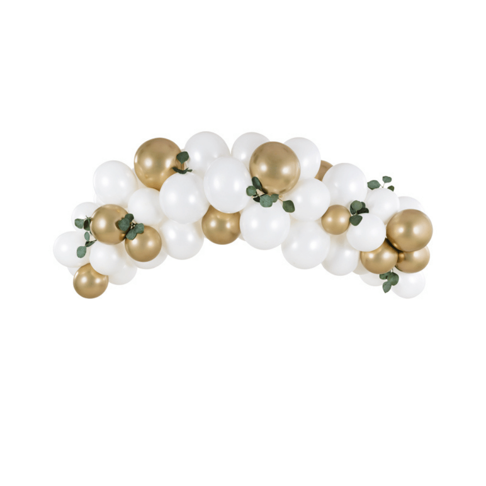 Ballonboog Wit en Goud DIY Pakket - per set - Ballonnenboog zelf maken