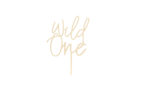 Taarttopper 'Wild One' Hout - per stuk - Taart toppers