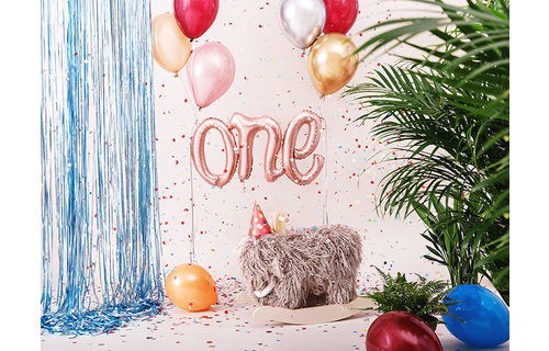 'One' Folieballon Rosegoud - per stuk - 1 jaar folieballonnen