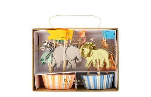Safari Animals Cupcakes Set - 24 stuks - Jungle Feestartikelen