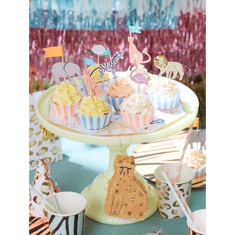 Safari Animals Cupcakes Set - 24 stuks - Jungle Feestartikelen