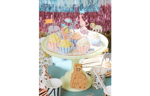 Safari Animals Cupcakes Set - 24 stuks - Jungle Feestartikelen