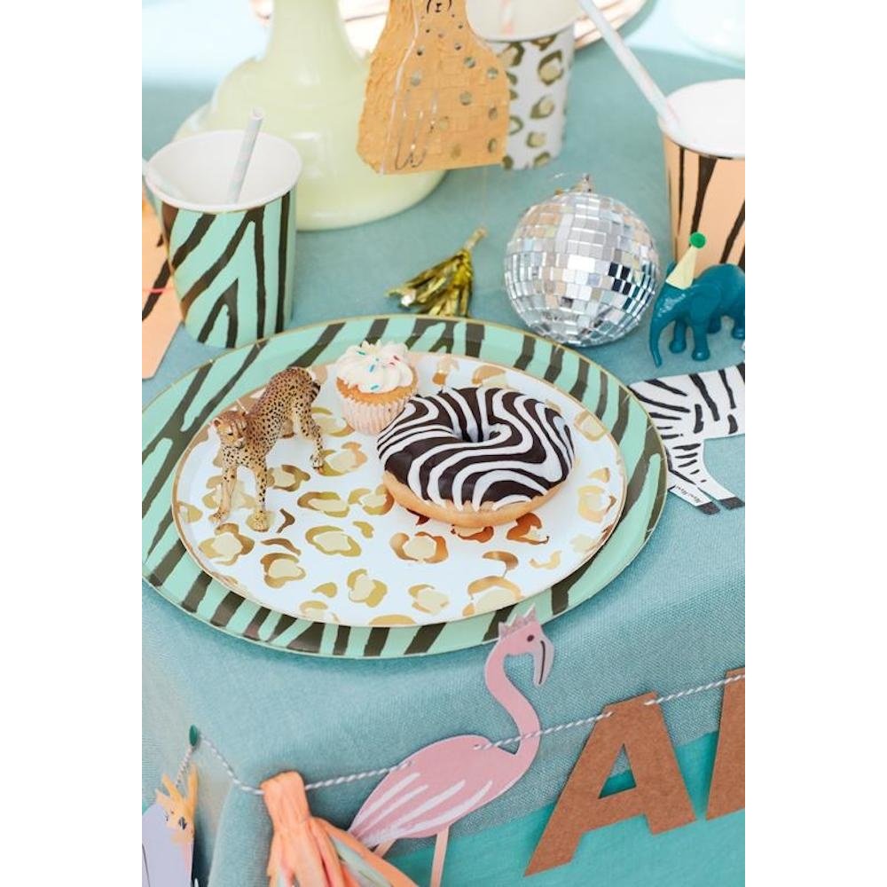 Safari Animals Bekers - 8 stuks - Jungle Feestartikelen