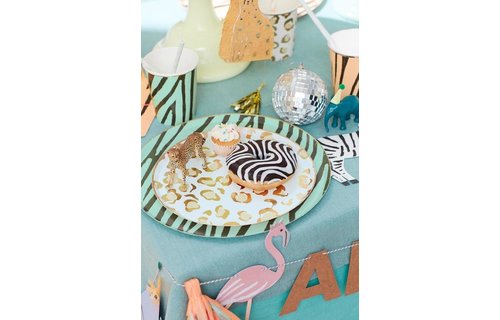 Safari Animals Bekers - 8 stuks - Jungle Feestartikelen