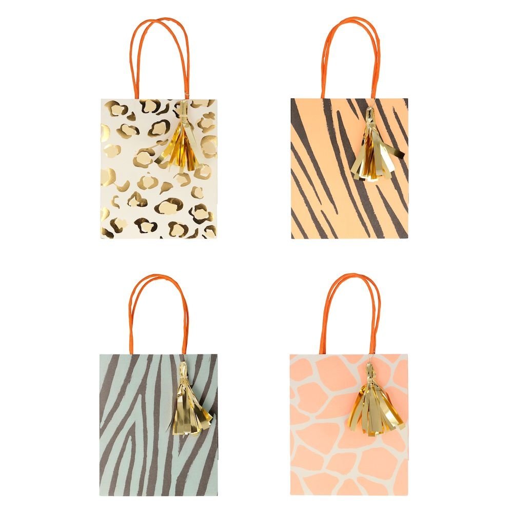 Safari Animals Tasjes - 8 stuks - Jungle Feestartikelen