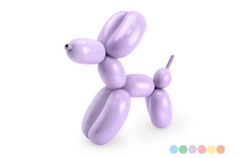 Figuurballonnen Hond Pastel - Set van 32 - Modelleerballonnen