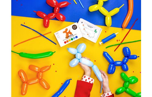 Figuurballonnen Hond Regenboog - Set van 32 - Modelleerballonnen