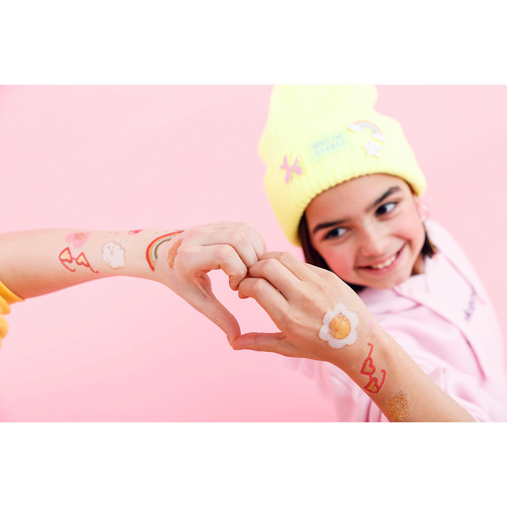 Fun Daisy Plaktatoeages - Set van 14 - Tijdelijke tattoos