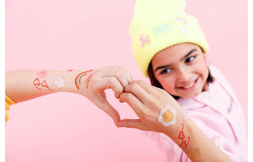 Fun Daisy Plaktatoeages - Set van 14 - Tijdelijke tattoos