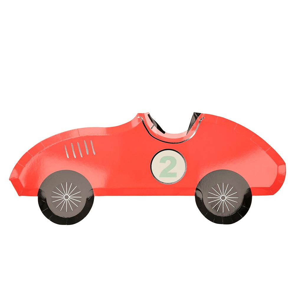Raceauto borden - 8 stuks - Racen feestartikelen