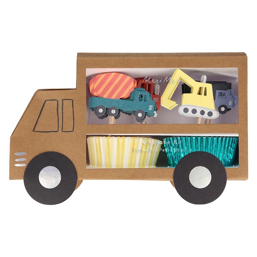 Constructie Bouwplaats Cupcakes Set - 24 stuks - Werktuigen