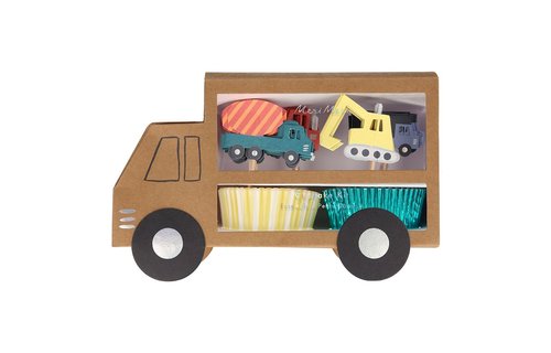 Constructie Bouwplaats Cupcakes Set - 24 stuks - Werktuigen