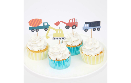 Constructie Bouwplaats Cupcakes Set - 24 stuks - Werktuigen