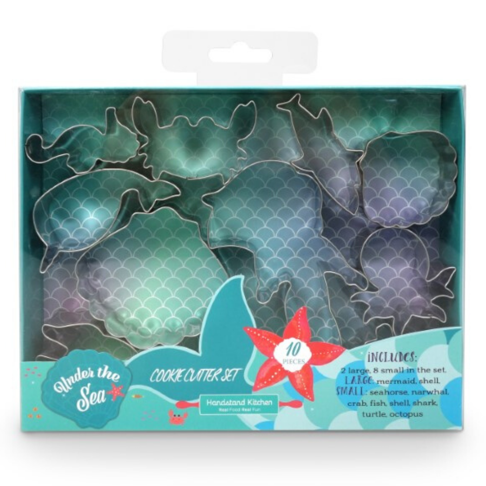 Mermaid en Zeedieren Cookie Cutters Set - 10 stuks - Uitstekers