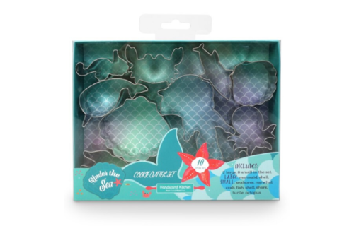 Mermaid en Zeedieren Cookie Cutters Set - 10 stuks - Uitstekers