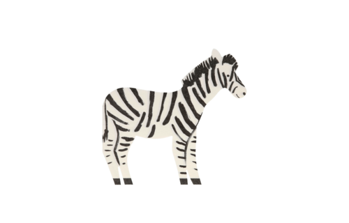 Safari Animals Zebra Servetten - 20 stuks - Jungle Feestartikelen