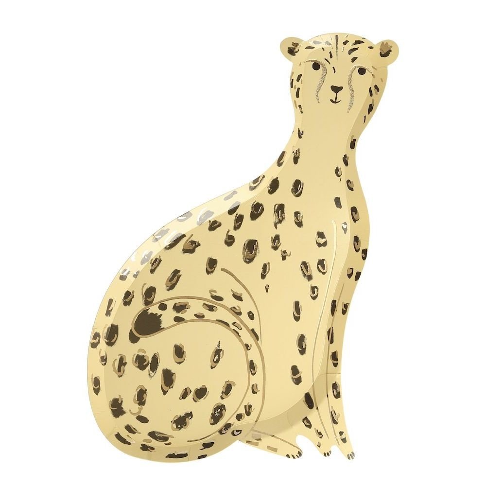 Safari Animals Cheeta Borden - 8 stuks - Jungle Feestartikelen